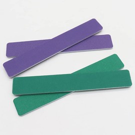 Bzbuy Jumbo Nail File 20 PCS Professional Double Sided 80/80 Grit Nail Files Emery Board 10 PCS Green and 10PCS Purple Manicure Pedicure Tool and Nail Buffering Files