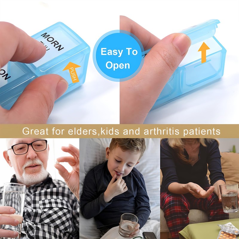 Pasking Large Pill Box Organiser - Weekly Pill Dispenser 7