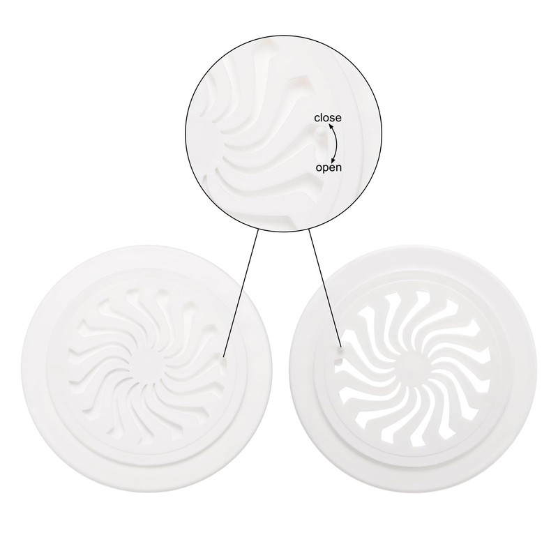 sourcing map Round Vent Cover, ABS Plastic Adjustable Air Vent
