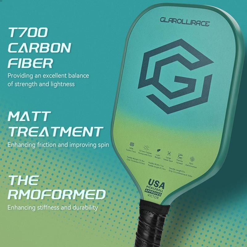 Glarollirace Carbon Fiber Pickleball Paddle - USAPA Approved - T700