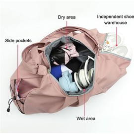 Bolsa de Gimnasio, Bolsas Deportivas Para Mujer, con Compartimento y Impermeable, Maleta Gym Mujer, Bolsa de Gym Mujer para Viajes, Deporte, NatacióN, Yoga, Fitness, Entrenamiento, Etc