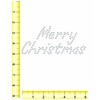 Rhinestone Genie RT4-HOL112 Merry Christmas 6" Magnetic Rhinestone Stencil, Flexible