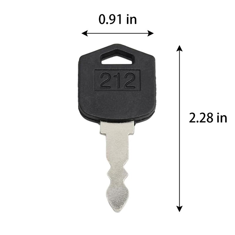 2PCS Ignition Keys 212, D554212 – Compatible with Doosan &