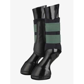 Horse Boot, Professional Horse Leg Protector Boots, Equine Boots, Wraps & Accessories,Superior Protection and Comfortable, Durability Fit 2 Pack (S, Green+Black)