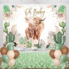 Sensfun Highland Cow Baby Shower Backdrop Oh Baby Party Decorations