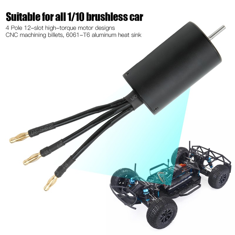 Surpass 3660 Waterproof 4 Pole Brushless Motor RC Car Replacement