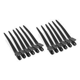 Pinzas para el Cabello, 12pcs / Box Hair Styling Clips Hairdressing Salon Seccionar Horquillas para Styling, 6 Colores Clips Para El Pelo Profesional Acero Material Seccionamiento Pinza de Cabello(negro)