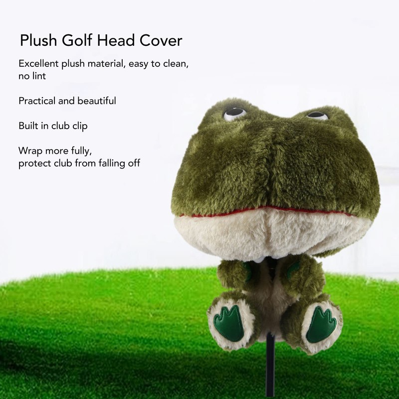 Golf Club Head Cover Plush Animal Golf Headcovers Funny Frog