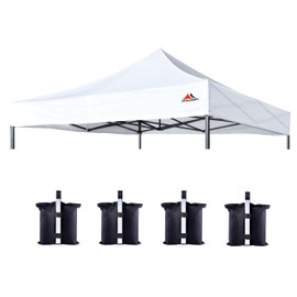SCOCANOPY Commercial 10x10 Replacement Canopy Top,Canopy Cover ONLY,Bonus 4 Pack Weight Bag,(White)