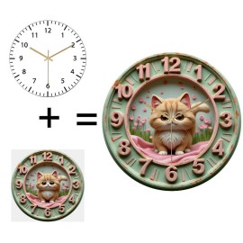 30x30cm Glass Clock with a Customized "Established Since" Landmarksheet size: 12 in, color: White