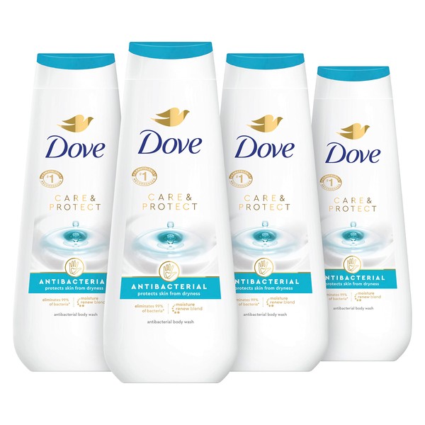 Dove Body Wash Care & Protect Antibacterial 4 Count For