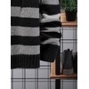 Verdusa Men's Distressed Contrast Binding Round Neck Sweater Striped Long