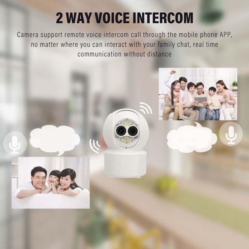 1080P HD Dual Lens Security Camera Wireless WiFi Security Camera