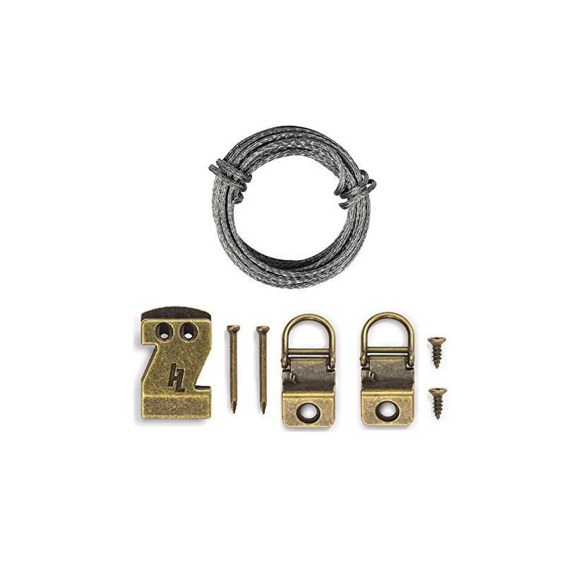 HangZ 34053 Canvas Flat Mount Sawtooth Hook Picture Hanger Kit,