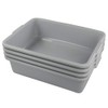 Anbers 13L/Grey Plastic Commercial Bus Box, Wash Tub Basin, 4