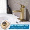 Weshi Bathroom Faucet, Modern Single Hole Bathroom Basin Faucets, Brass