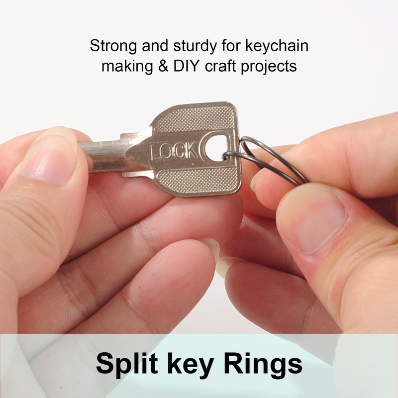 100PCS Split Key Rings Bulk for Keychain and Crafts Keychain