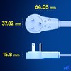 Maximm 360 Rotating Flat Plug Extension - 1ft Slim Space-Saving
