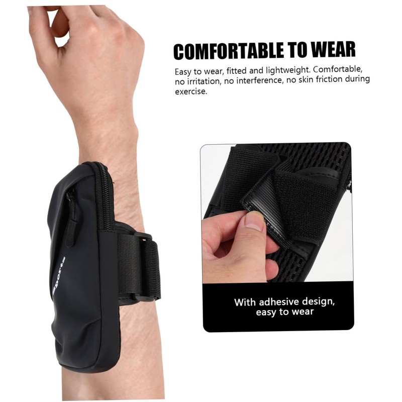 WOONEKY Elastic Arm Phone Sleeve Running Armband Pouch for Outdoor
