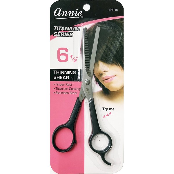 Annie Thinning Shears 6.5" Black 20 Teeth