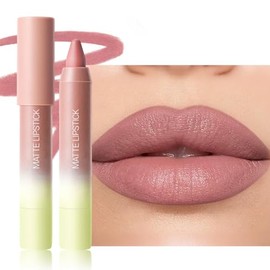 Erinde Lápiz Labial Mate, Delineador Labial Cremoso de Larga Duración, 1