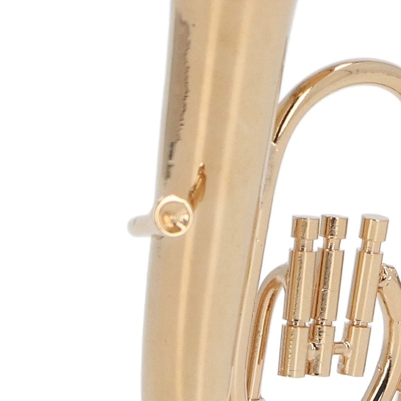 HEEPDD Mini Tuba Model, Miniature Tuba Model Brass Gold Plated