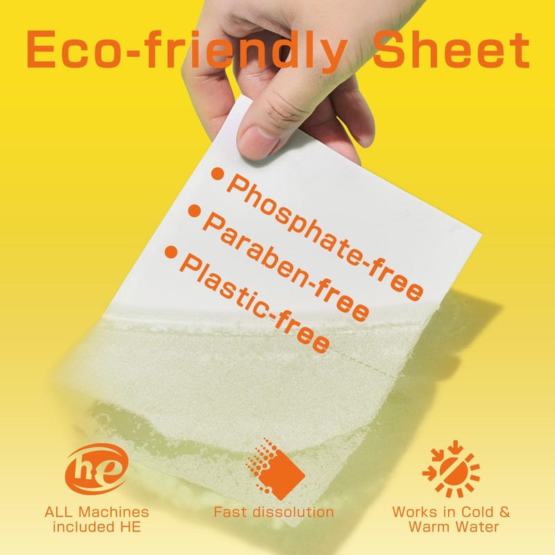 Soulink Laundry Detergent Sheets, 240 Loads - Eco-Friendly, Plant-Based, Hypoallergenic,