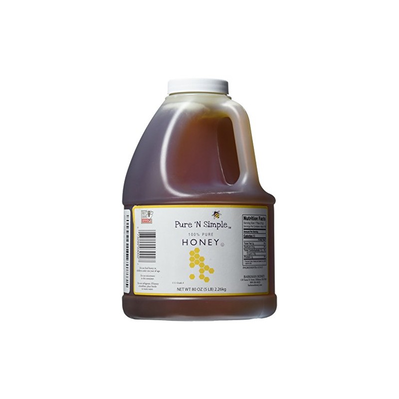 Pure N Simple 100% Pure Honey, 5 lb (80 oz)