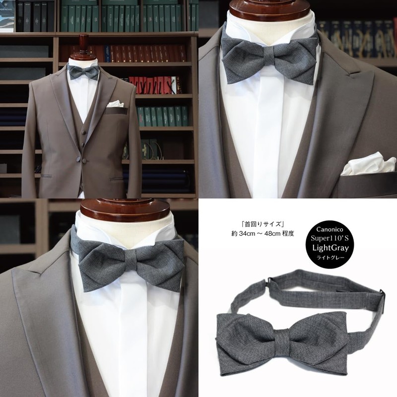 Y&TAILOR Canonico Plain Wool Bow Tie, Luxury, Premium Brand, Stylish,
