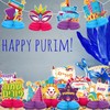 Eersida 12 Pcs Purim Honeycomb Centerpieces Happy Purim Table Decorations