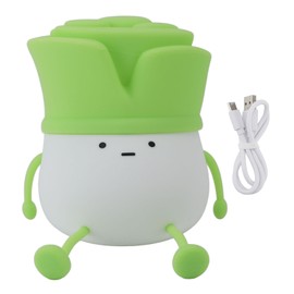 Cute LED Night Light Tap Control Rechargeable 1.5W Decorative Scallion Shape Bedside Lamp for Bedroom Kids Room