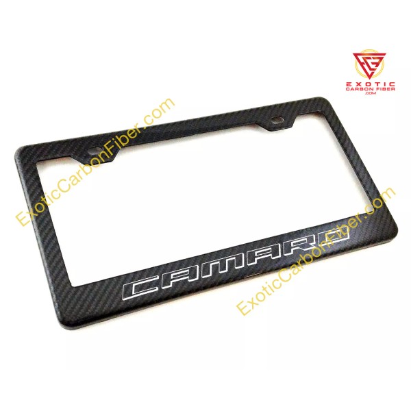 Exotic Carbon Fiber Camaro Gray Text Only Carbon Fiber license
