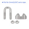 M METERXITY 8 Pcs Wire Rope Clamp 0.06 inch (1.5