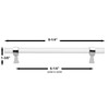 GlideRite Hardware 4718-160-SG-10 6-5/16 in. CC Clear Acrylic Cabinet Drawer