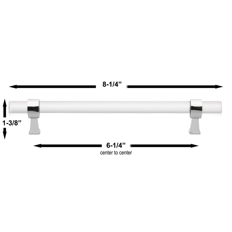 GlideRite Hardware 4718-160-SG-10 6-5/16 in. CC Clear Acrylic Cabinet Drawer