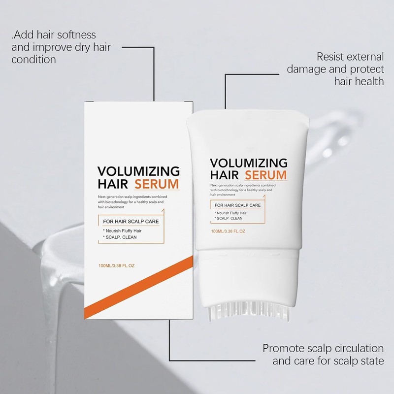 Hair Growth Serum with Built-In Brush, Scalp Massager, Heartleaf-Derived Ex