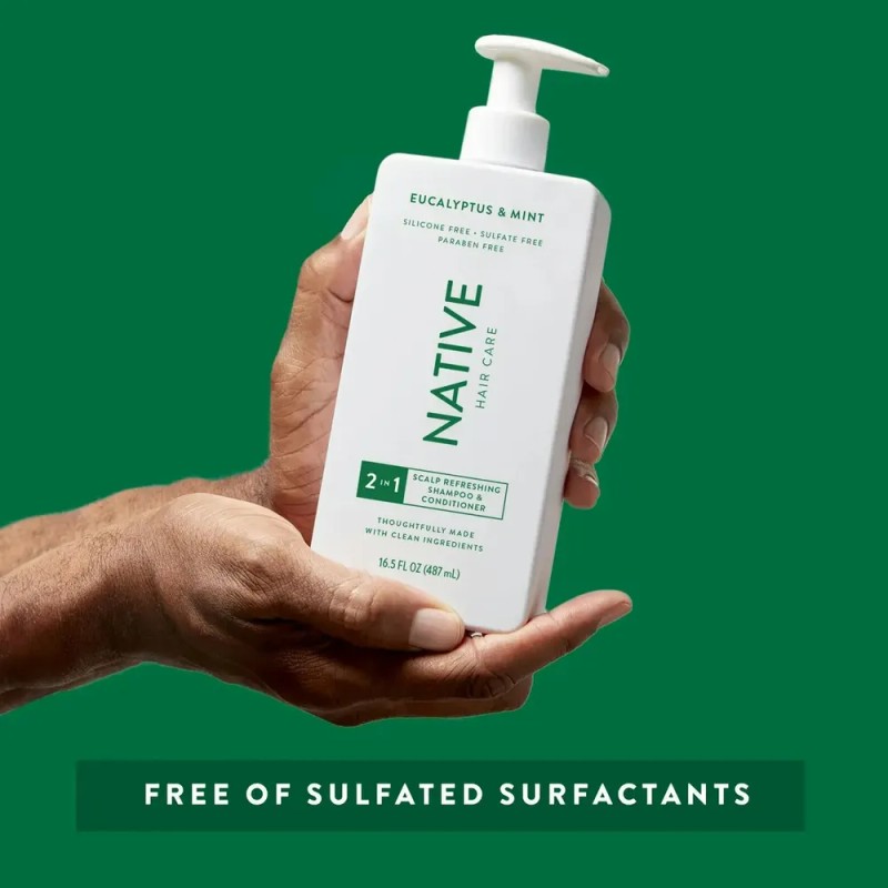 Shampoo Native Hair Vegano de Eucalyptus y Mint en Dosificador