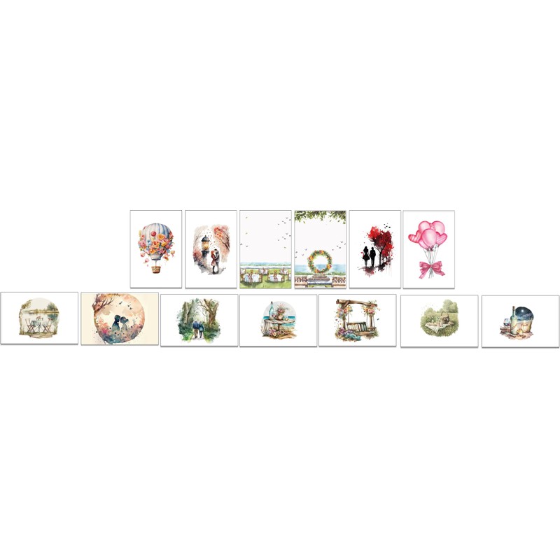 Liebe in Aquarellen - Postcards Wedding for 52 Weeks -