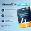 Vitamin D3 K2 Tablets (800 IU + 100µg MK7) –