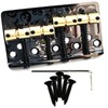 OVSAL Stainless Steel 4 String Fixed Engraved Electric Bass Bridge