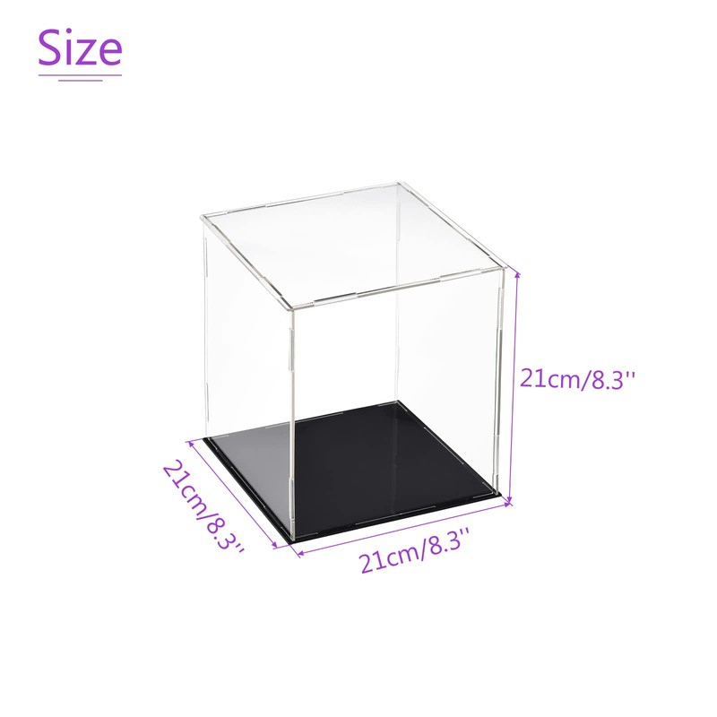 DMiotech 1 Pack Acrylic Display Case Box Transparent Dustproof Showcase,