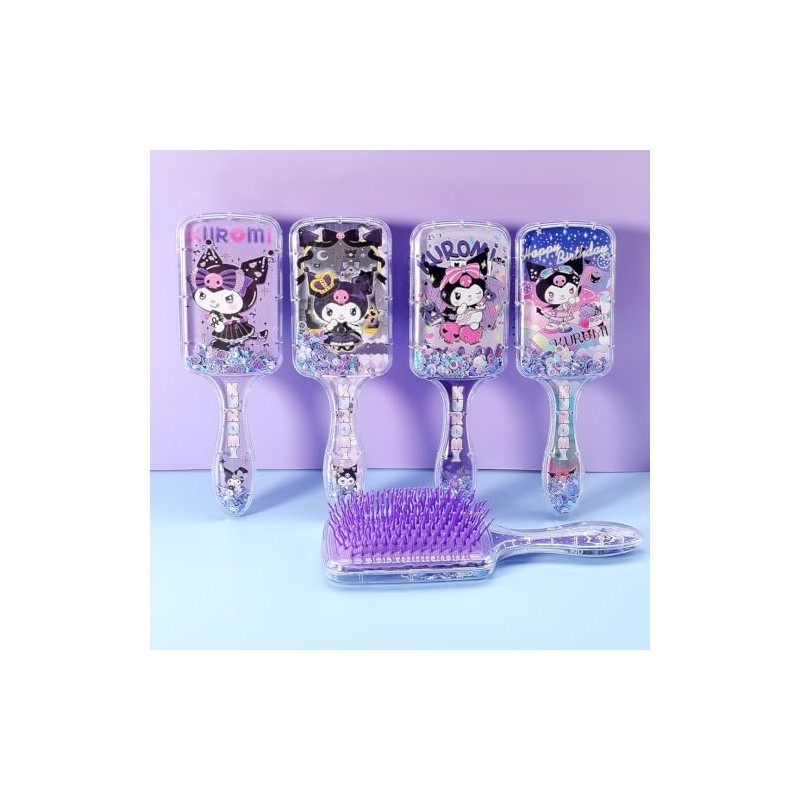 FEIFEI'S BOW Princess mermaid Hair Brush,Paddle Hairbrush for Girls Kids,Easily