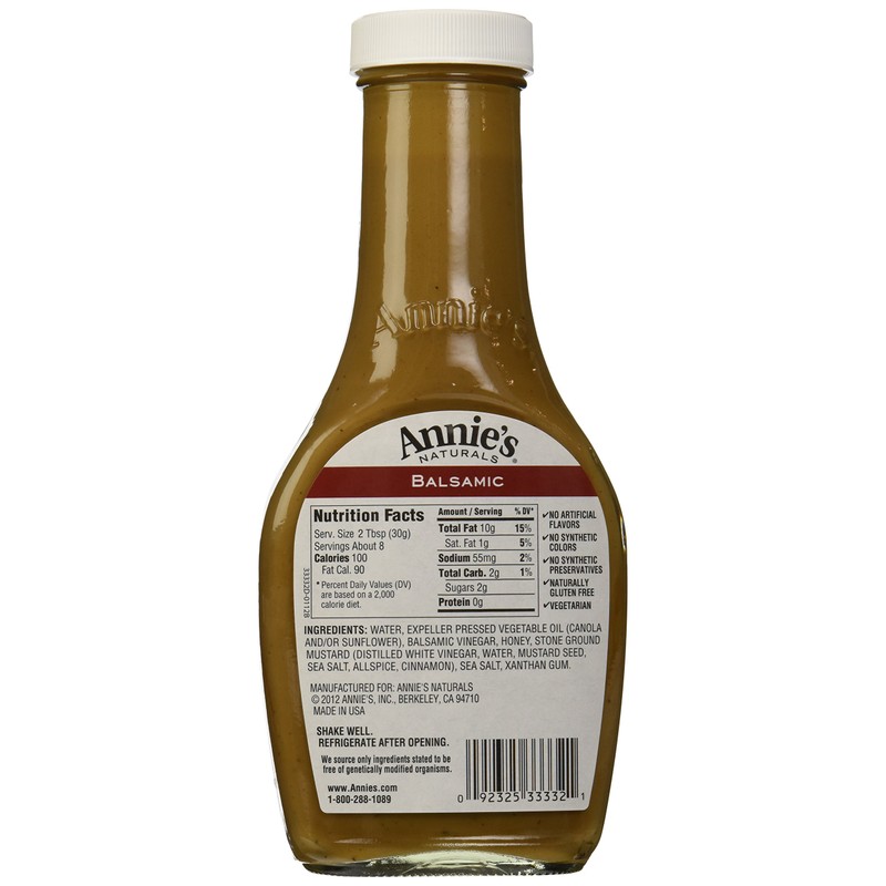 Annies Homegrown Balsamic Vinaigrette, 8 Ounce