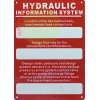 BuildingSigns.com HYDRAULIC INFORMATION SYSTEM SIGN (7x10,Red,Alum