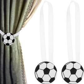 Football Curtain Tiebacks Decorative Rope Curtain Holdback Soccer Curtain Holdback Boy Girl Room Drapery Tie Backs Drapery Holdback For Nursery Room 2pcs