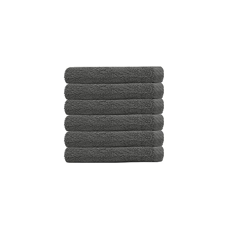 Chateau 6pack Face Washer 33x33cm Charcoal