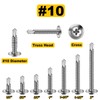 Mywish 100pcs #10×2" Self Tapping Screws for Metal, 410 Sheet