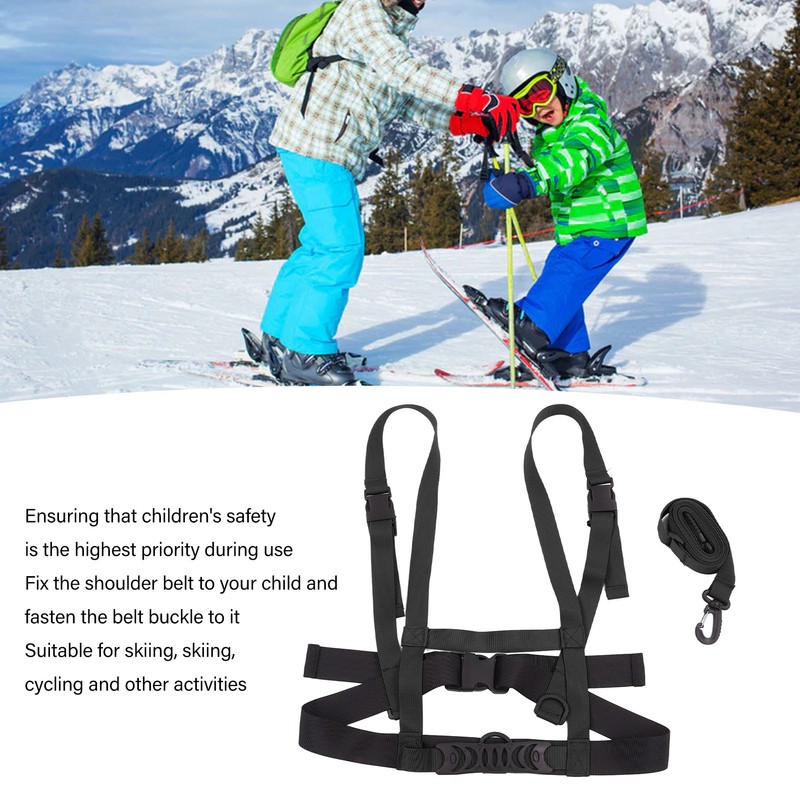 Kids Ski Safety Strap Nylon Plastic Adjustable Ski Training Belt