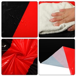 Mixweer 3 Pcs Movie Night Tablecloth Plastic Movie Theme Table Cover Red Carpet Table Cloth Black and Red Rectangle Tablecloth with Twinkle Gold Paper Shiny Star for Party Supplies Decorations