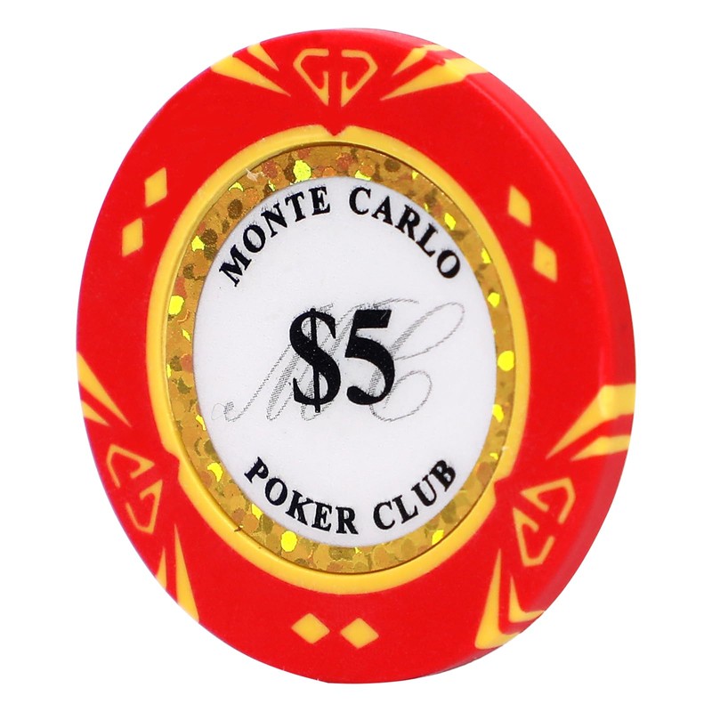 JIESITE 14 Gram Clay Poker Chips Monte Carlo Poker Chips